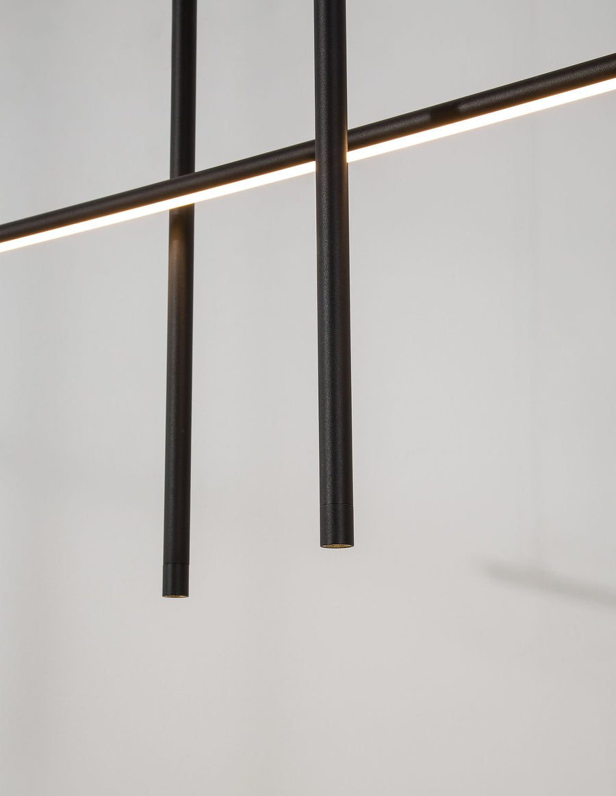 Suspension Elettra noire, H 200 cm (9088105)