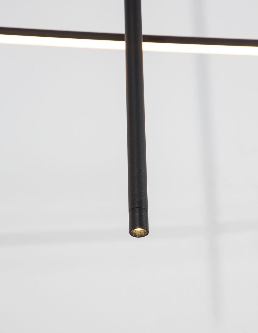 Suspension Elettra noire, H 200 cm (9088105)