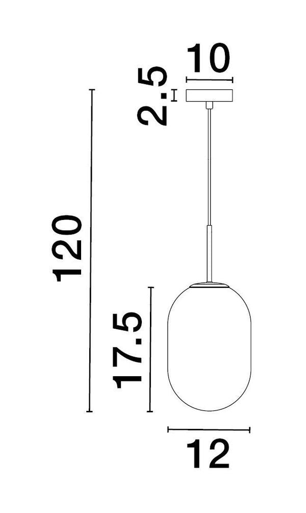 Suspension Chrysi dorée, verre (9092821)
