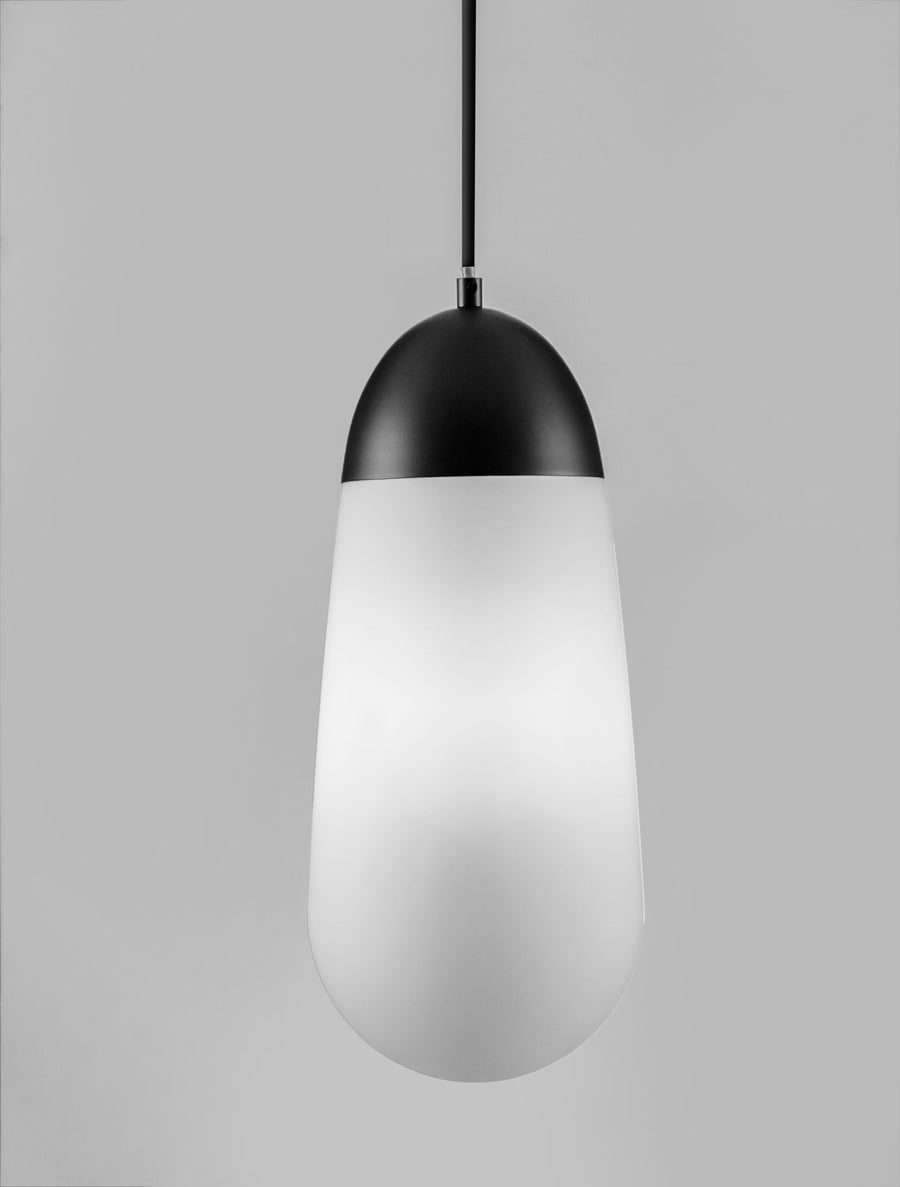 Suspension Blaky noire, verre