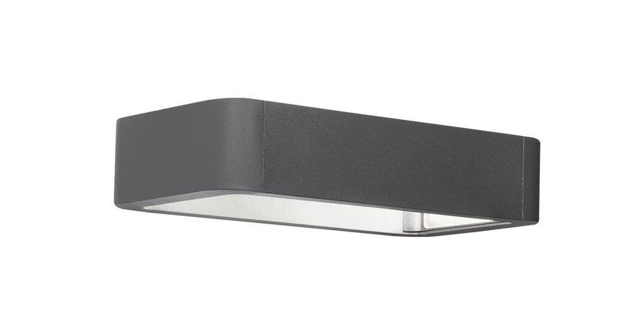 Vue produit sur fond blanc du boîtier rectangulaire gris anthracite avec diffuseur en verre