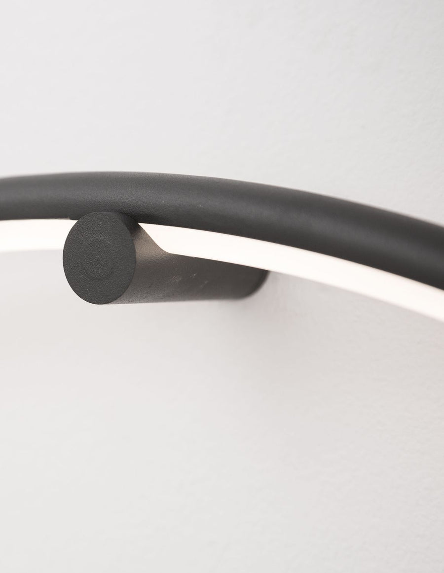 Lampe à poser Ring noire, H 79 cm