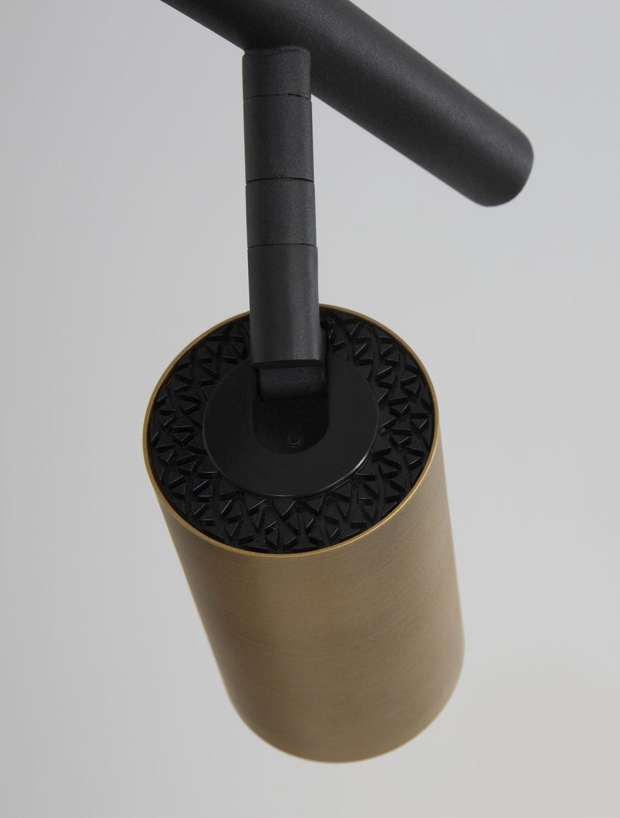 Suspension Pogno 4 lumières noire, L 96,5 cm