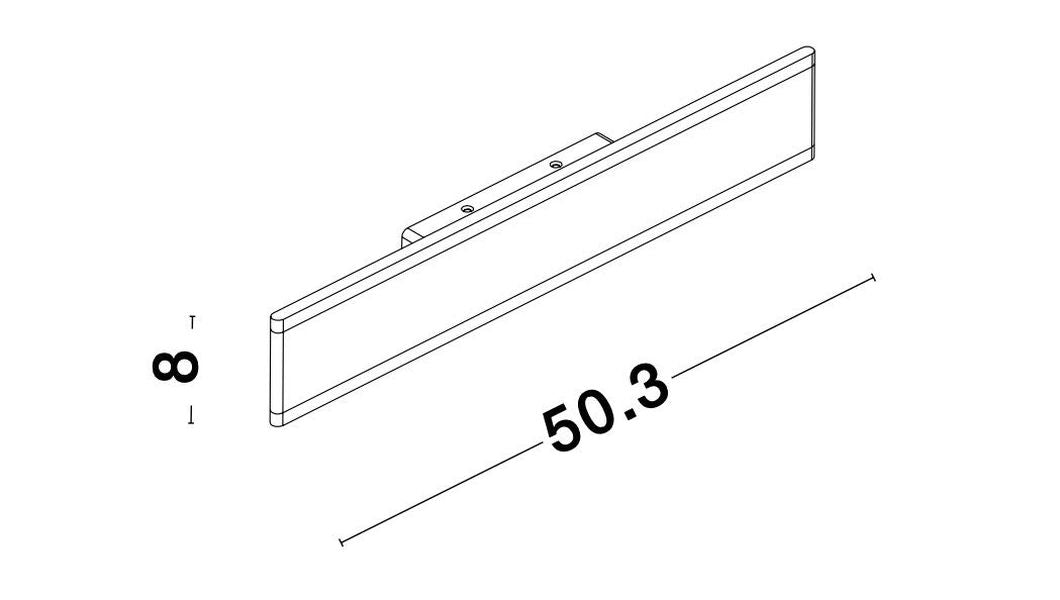 Applique murale Line blanche, L 50,3 cm
