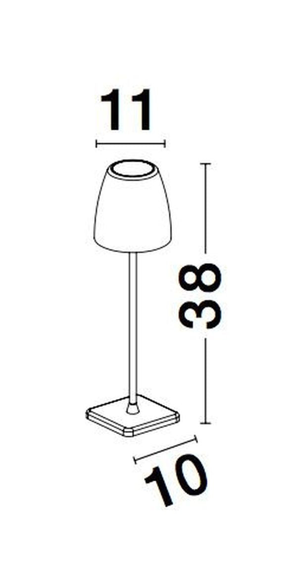 Lampe extérieure Colt blanche, H 38 cm (9121911)