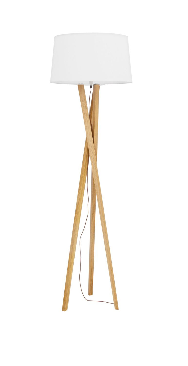 Lampadaire Salino bois, H 160 cm