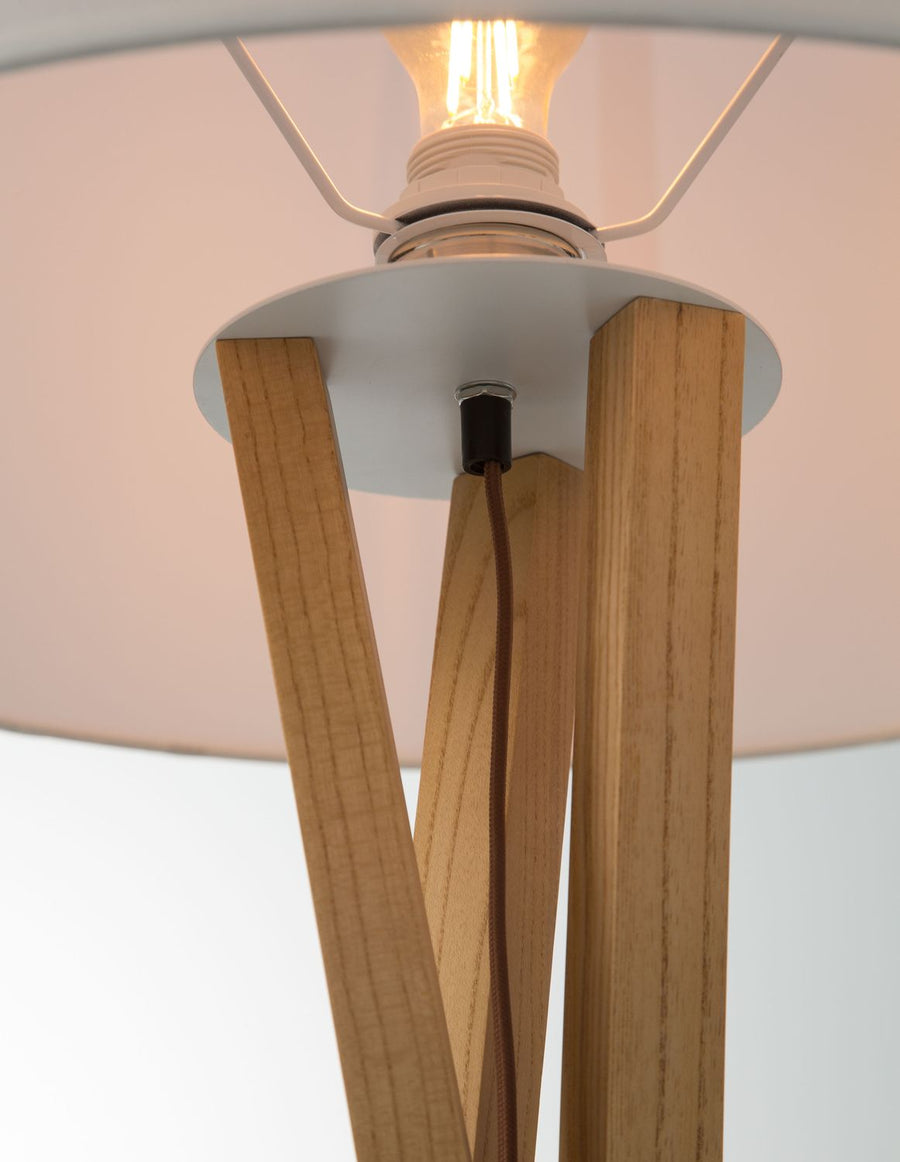 Lampadaire Salino bois, H 164 cm