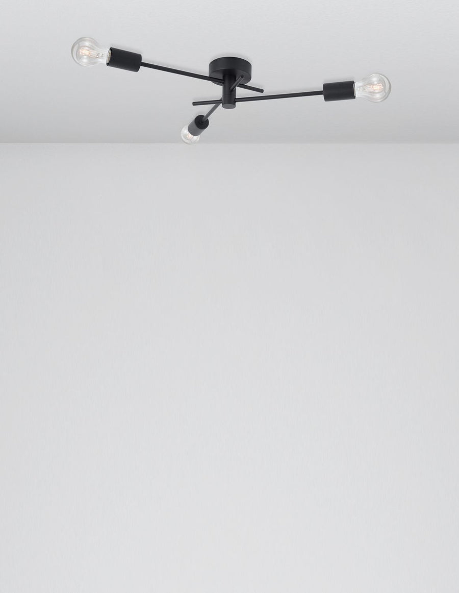 Plafonnier Granso 3 lumières noir