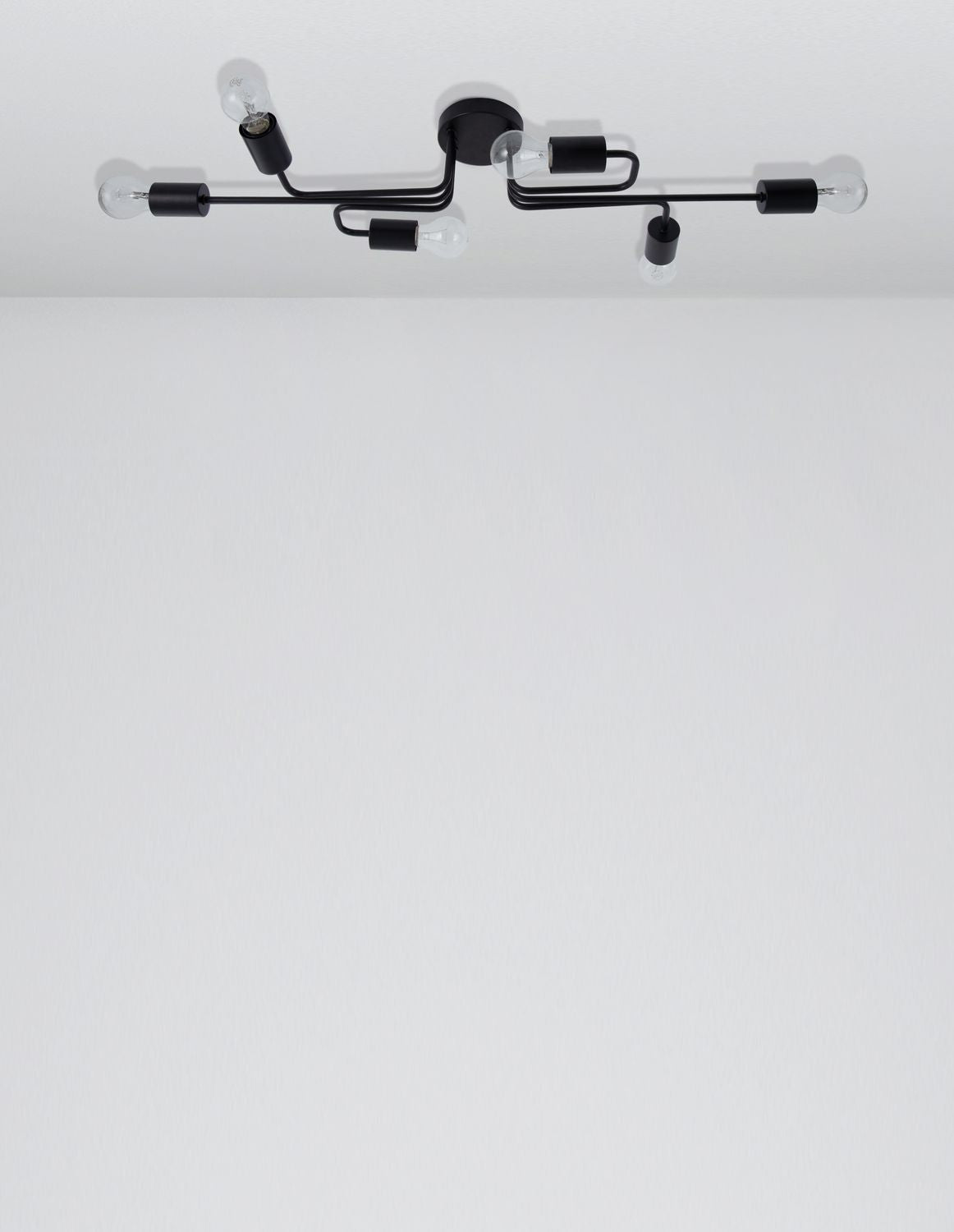 Plafonnier Granso 6 lumières noir