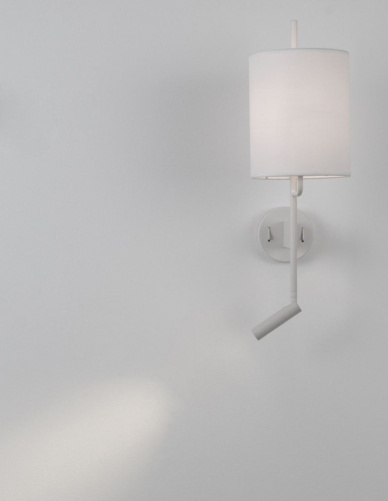 Applique murale Yama 2 lumières blanche, tissu