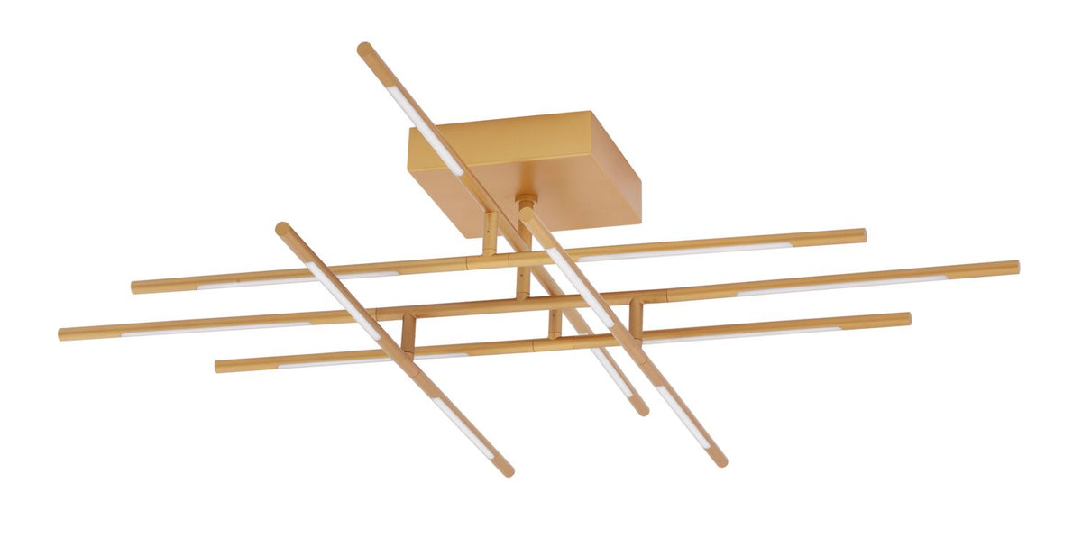 Produit seul sur fond blanc, tiges laiton croisées en plusieurs directions