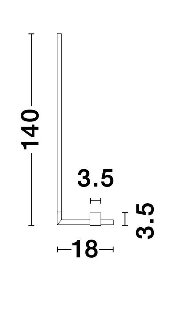 Lampadaire Raccio laiton