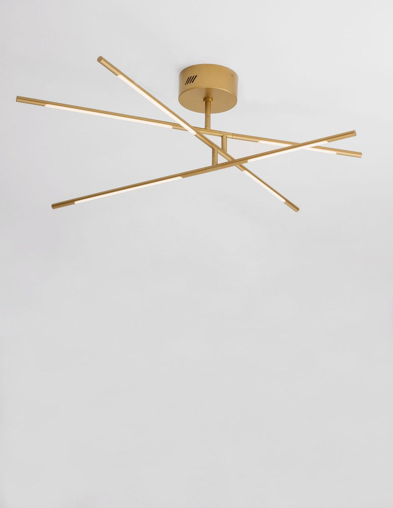 Plafonnier Raccio laiton, L 84 cm