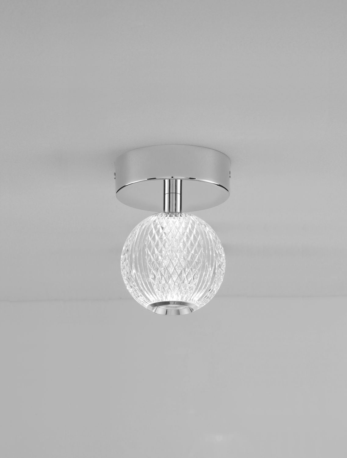 Plafonnier Brille chromé