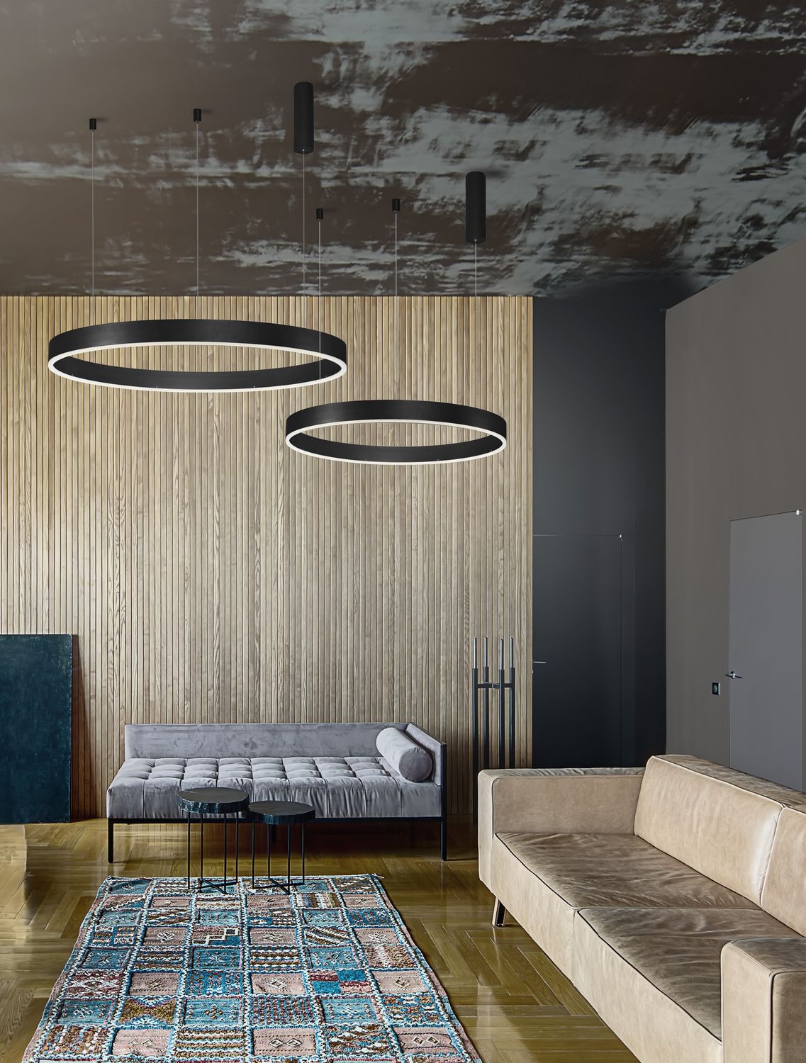 Suspension Motif noire, H 200 cm (9190840)