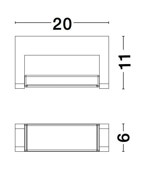 Applique extérieure Volvel noire