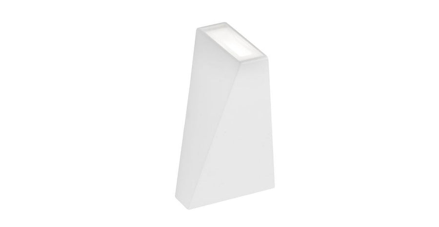 Applique extérieure Miley blanche, verre