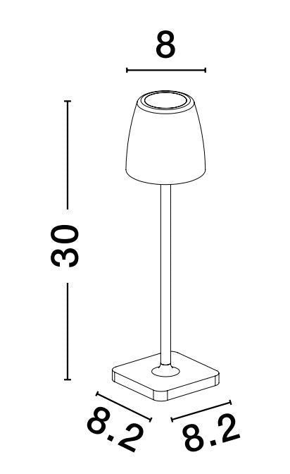 Lampe extérieure Colt rouille, H 30 cm