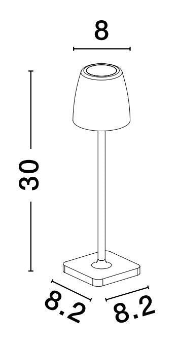 Lampe extérieure Colt grise, H 30 cm