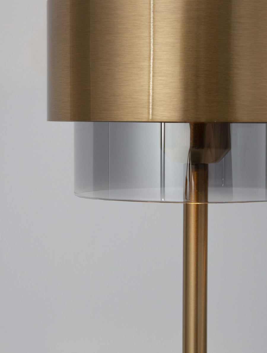 Lampe à poser Sianna dorée, verre