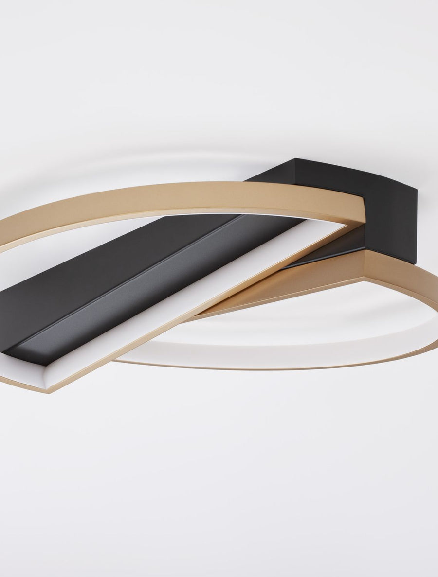 Plafonnier Elize noir, L 43,6 cm