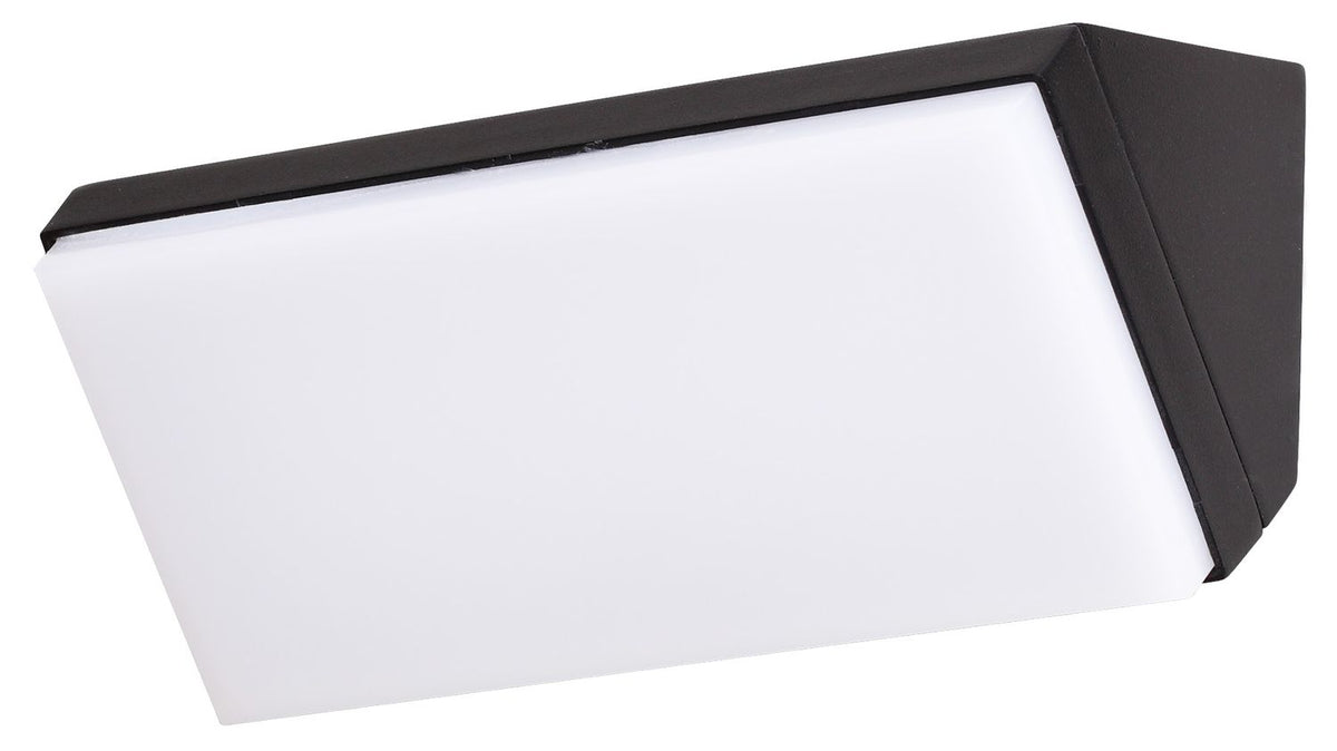 Vue rapprochée du cadre aluminium noir et du diffuseur blanc de l'applique