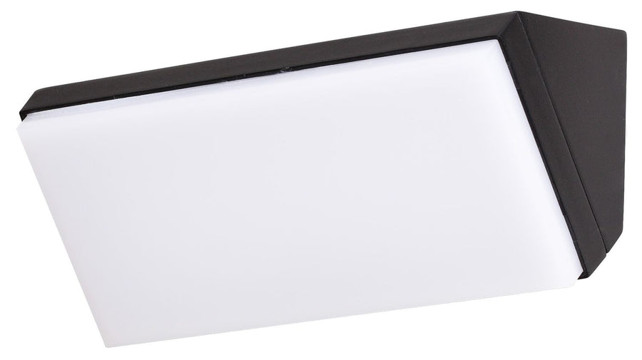 Vue rapprochée du cadre aluminium noir et du diffuseur blanc de l'applique