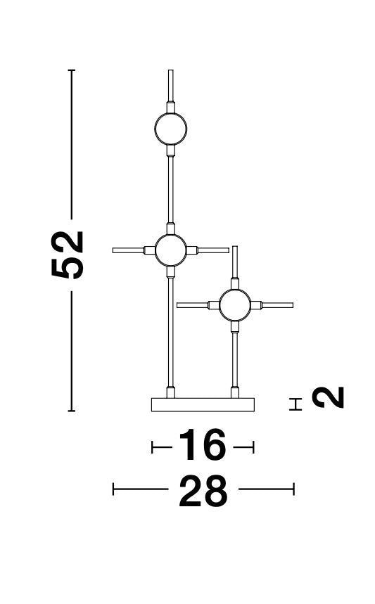 Lampe à poser Atomo dorée (9280673)