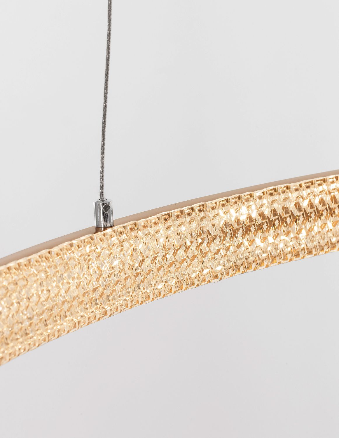 Suspension Preston dorée, H 120 cm (9285601)