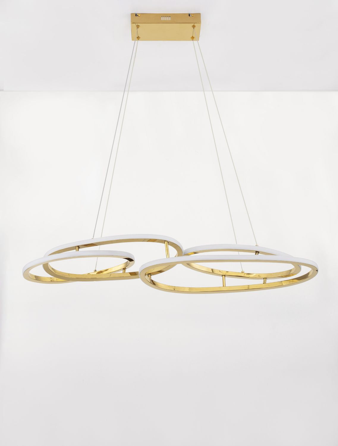 Suspension Nudos dorée, H 150 cm (9289085)
