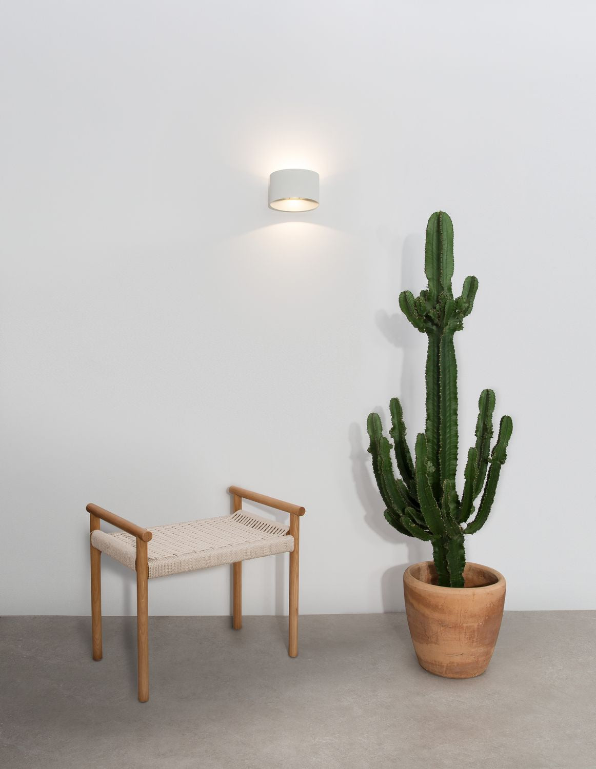 Applique extérieure Chez blanche, verre, L 85 cm