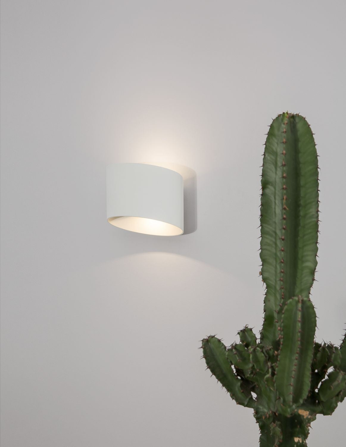 Applique extérieure Chez blanche, verre, L 85 cm