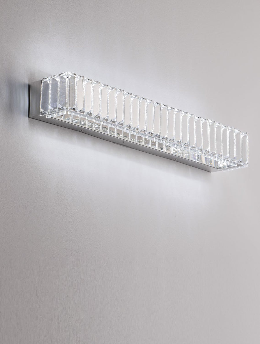 Applique murale Aurelia chromée, cristal
