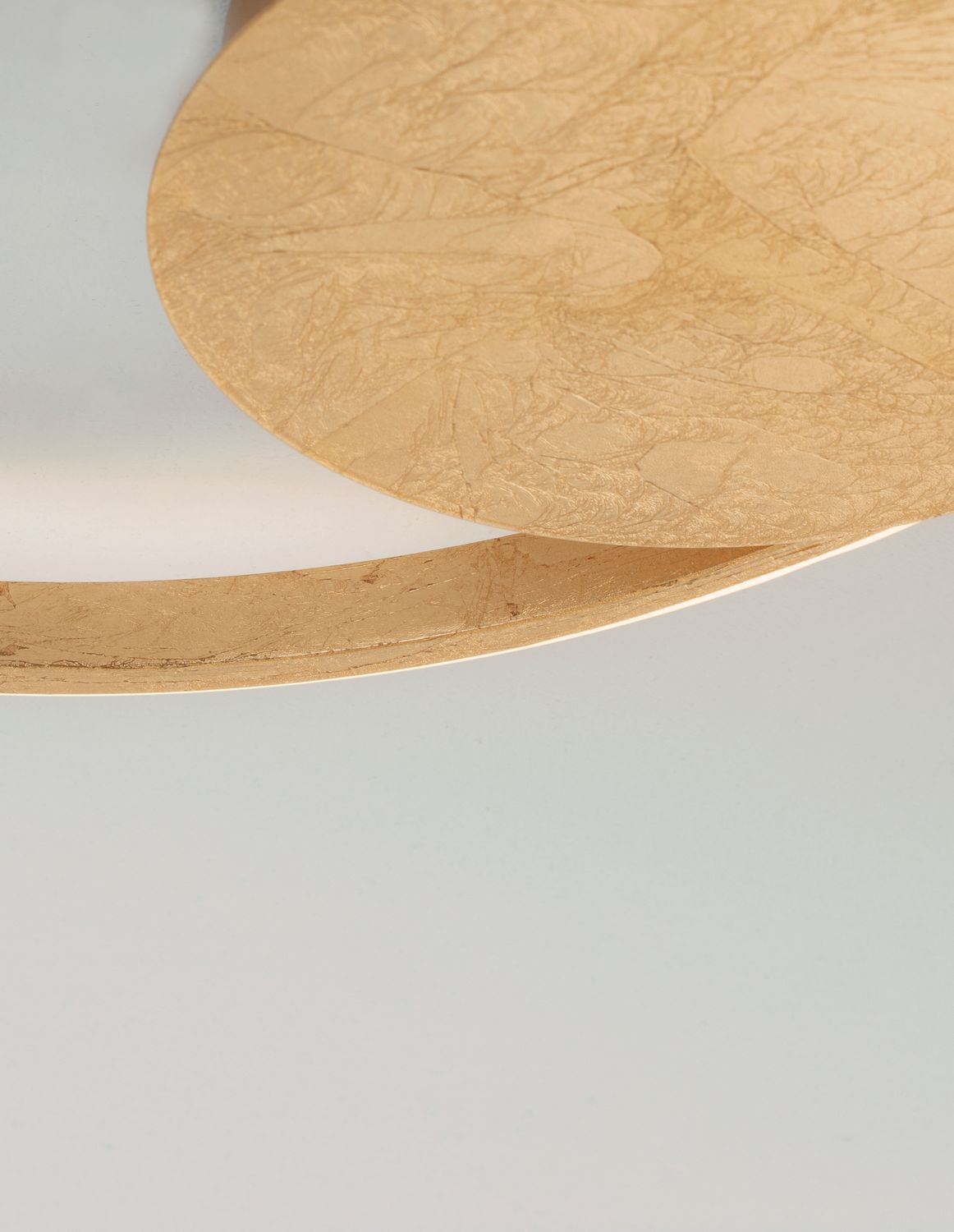 Gros plan de la texture feuille d'or sur le disque central decentré