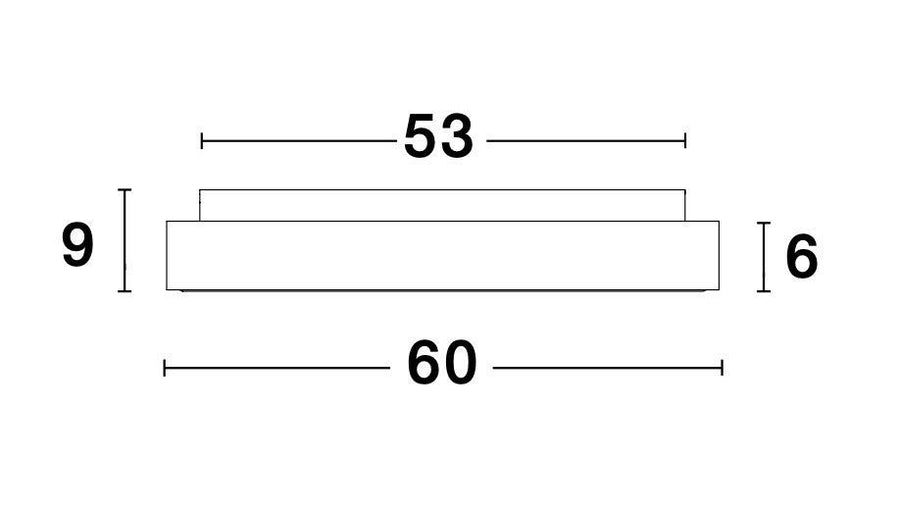 Plafonnier Rando Thin blanc, Ø 60 cm (9353850)