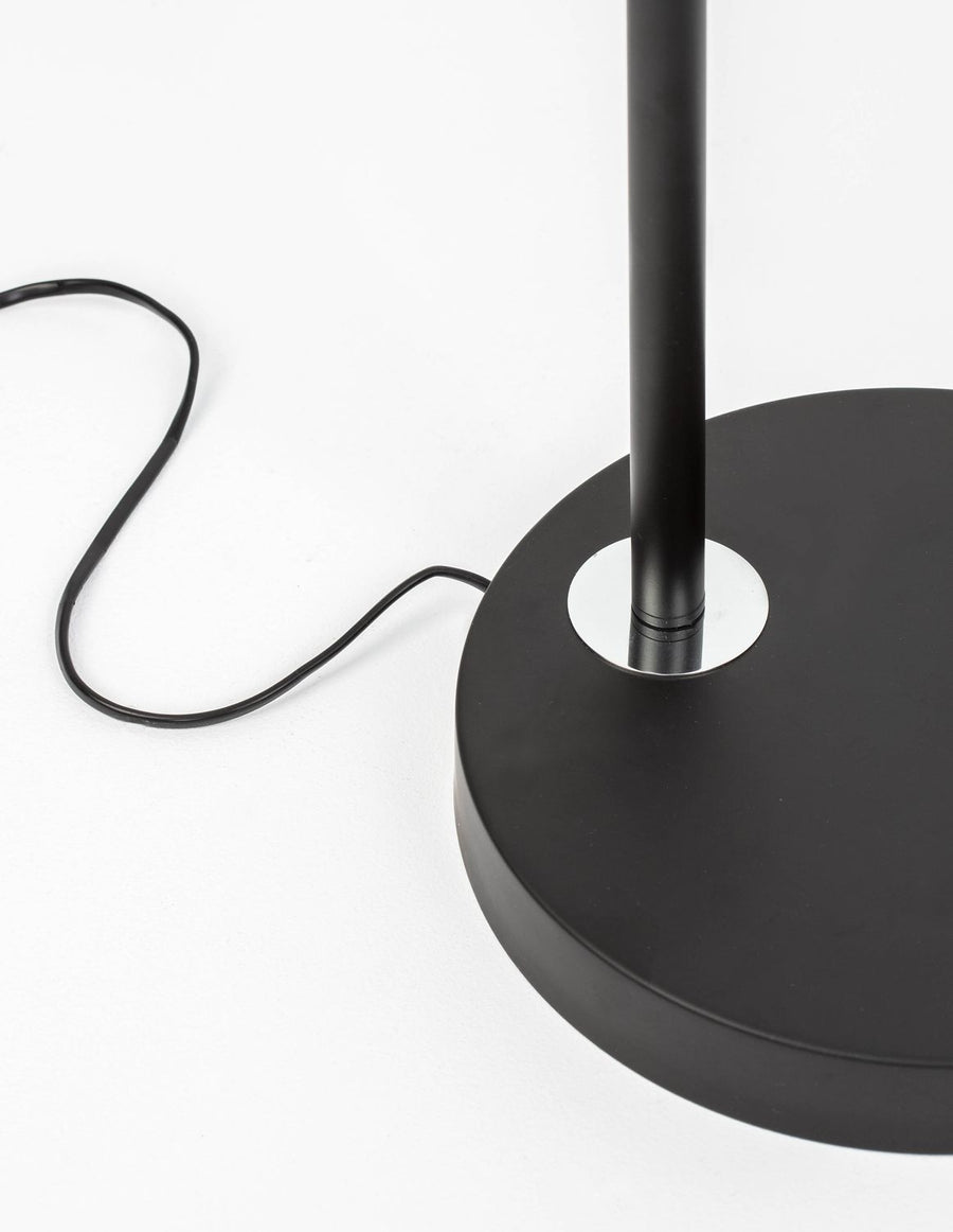 Lampadaire Sama noir, tissu