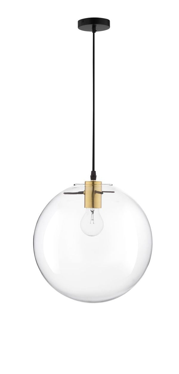 Suspension Mirale noire, verre, H 187 cm