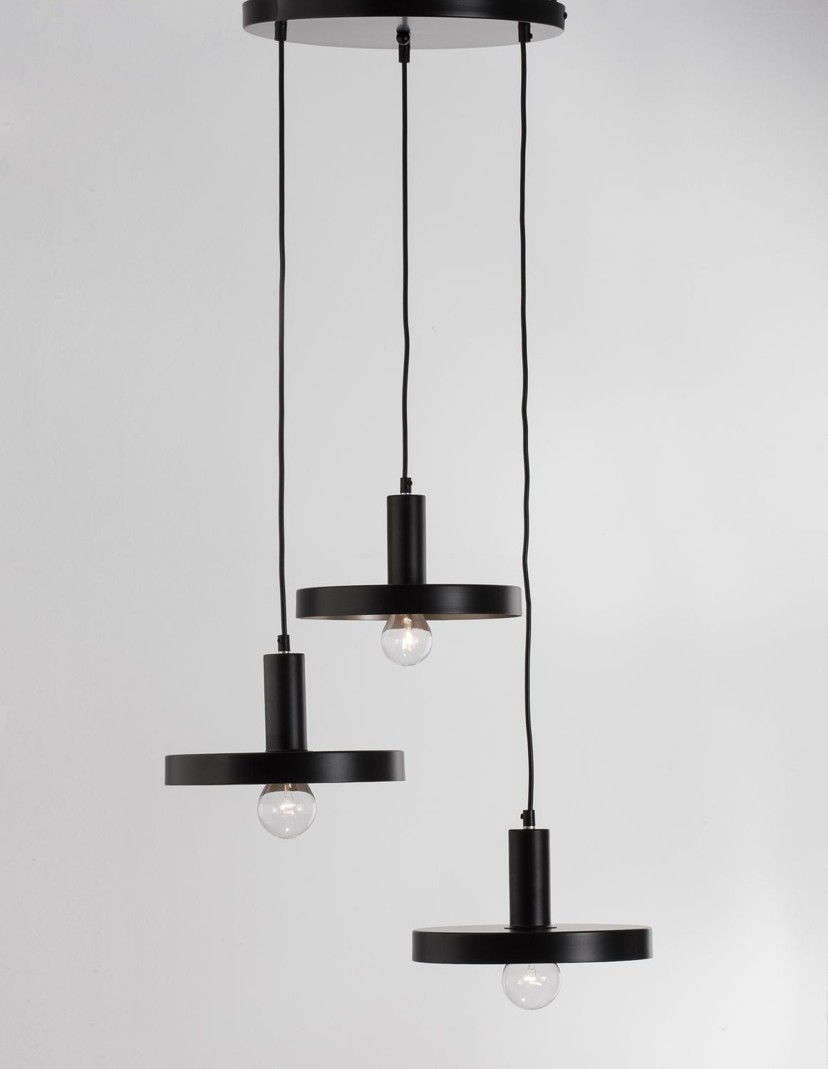 Suspension Garni 3 lumières noire