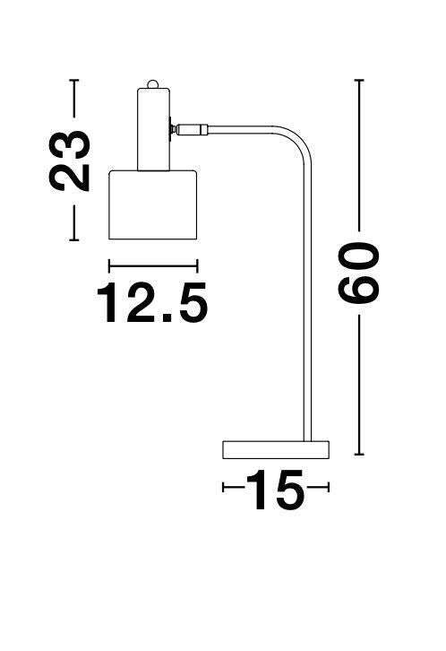 Lampe à poser PAZ dorée, H 60 cm (9426651)