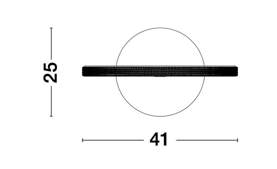 Schéma technique avec dimensions 41 cm de large et 25 cm de haut.