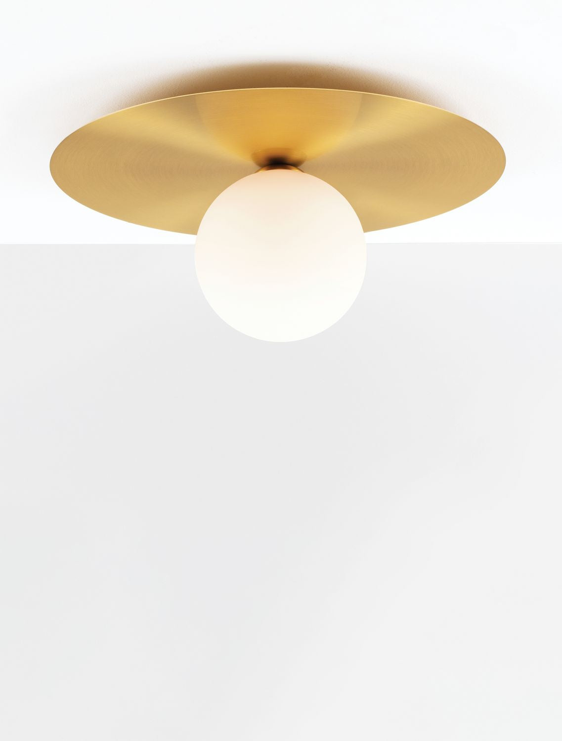 Plafonnier Indigo doré, verre, Ø 40 cm