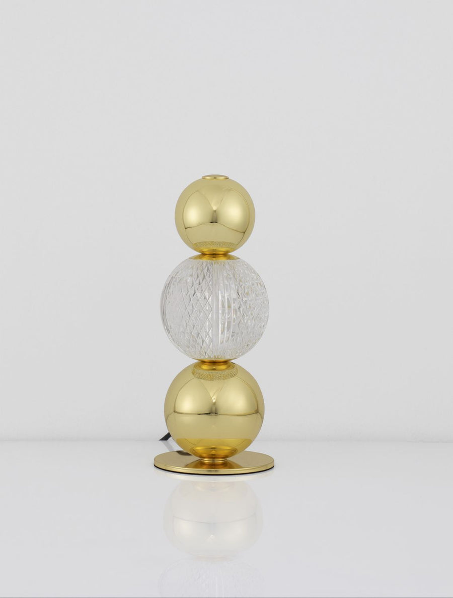 Lampe à poser Brille dorée, H 29 cm