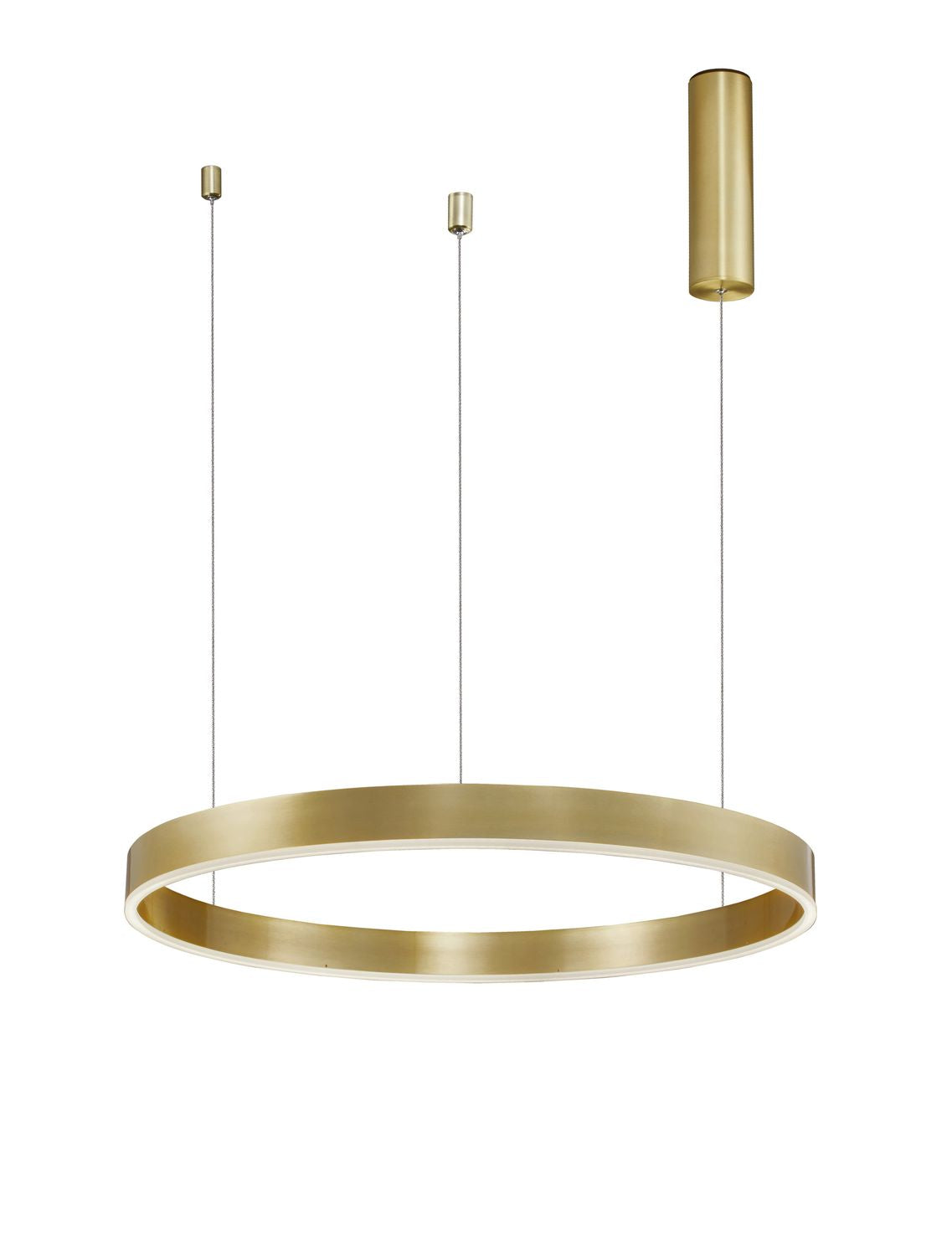 Produit de face sur fond blanc, anneau laiton et fixation cylindrique.