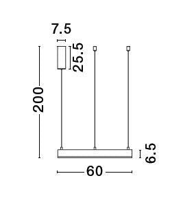 Suspension Motif blanche, H 200 cm (9530209)