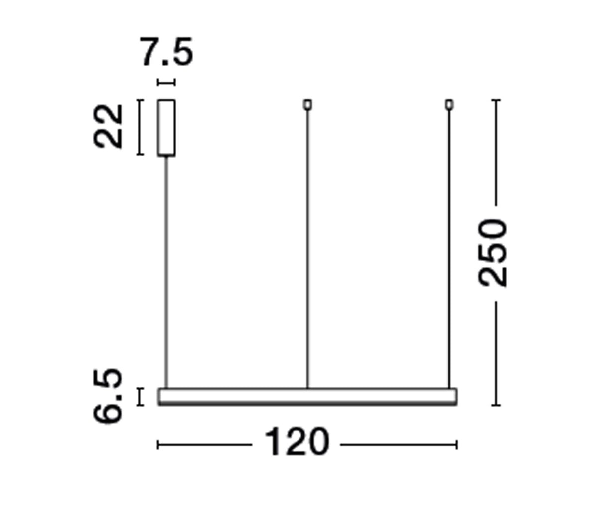 Suspension Motif laiton, H 250 cm (9530220)