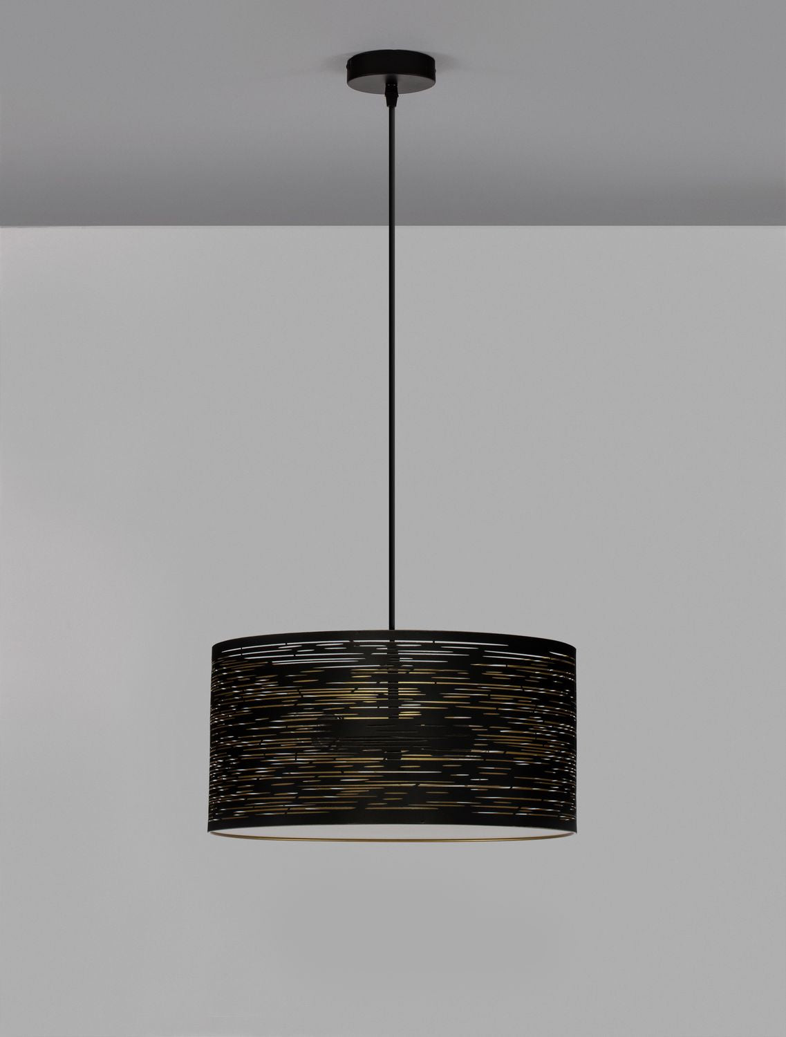 Suspension Zane 2 lumières noire