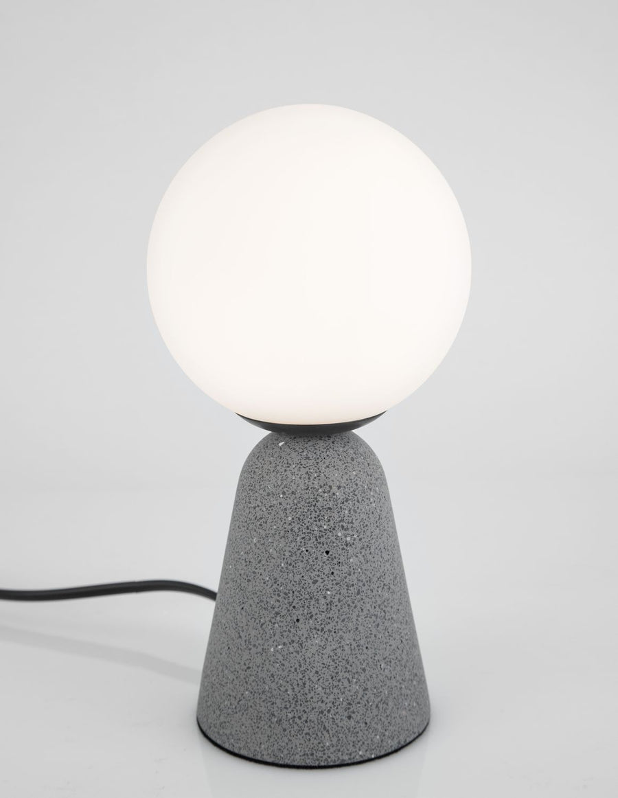 Lampe à poser Zero grise, verre