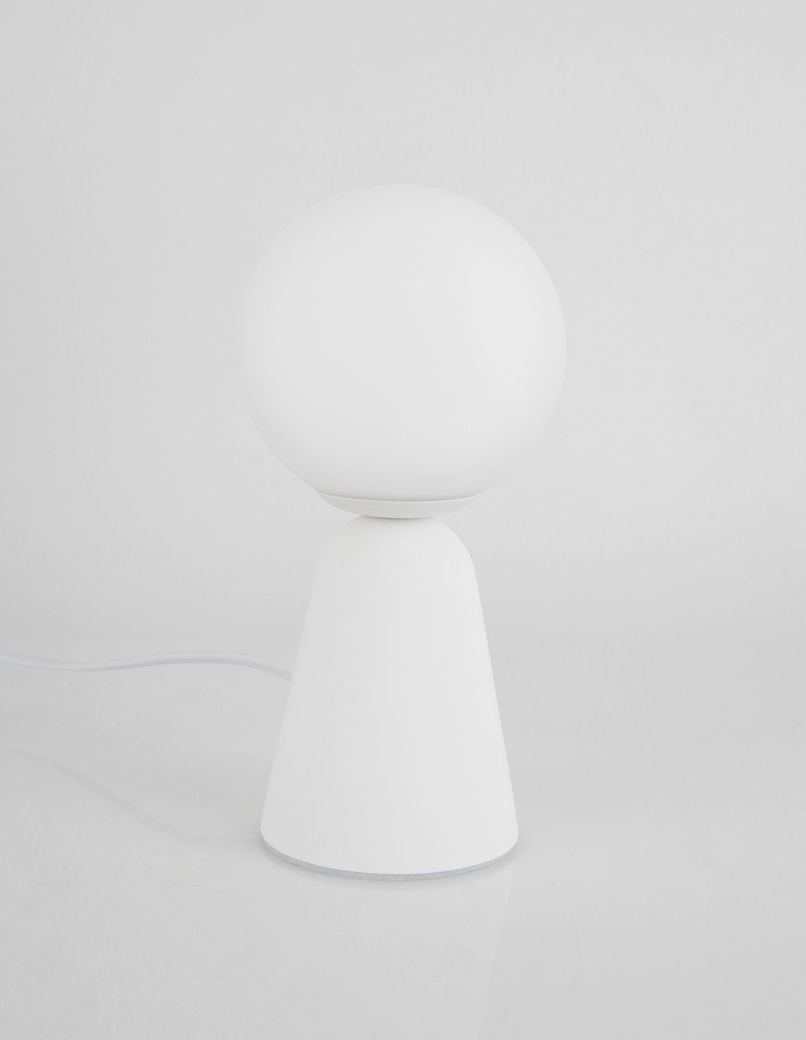Lampe à poser Zero blanche, verre