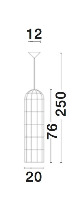 Suspension MIA beige, rotin, H 250 cm (9585081)