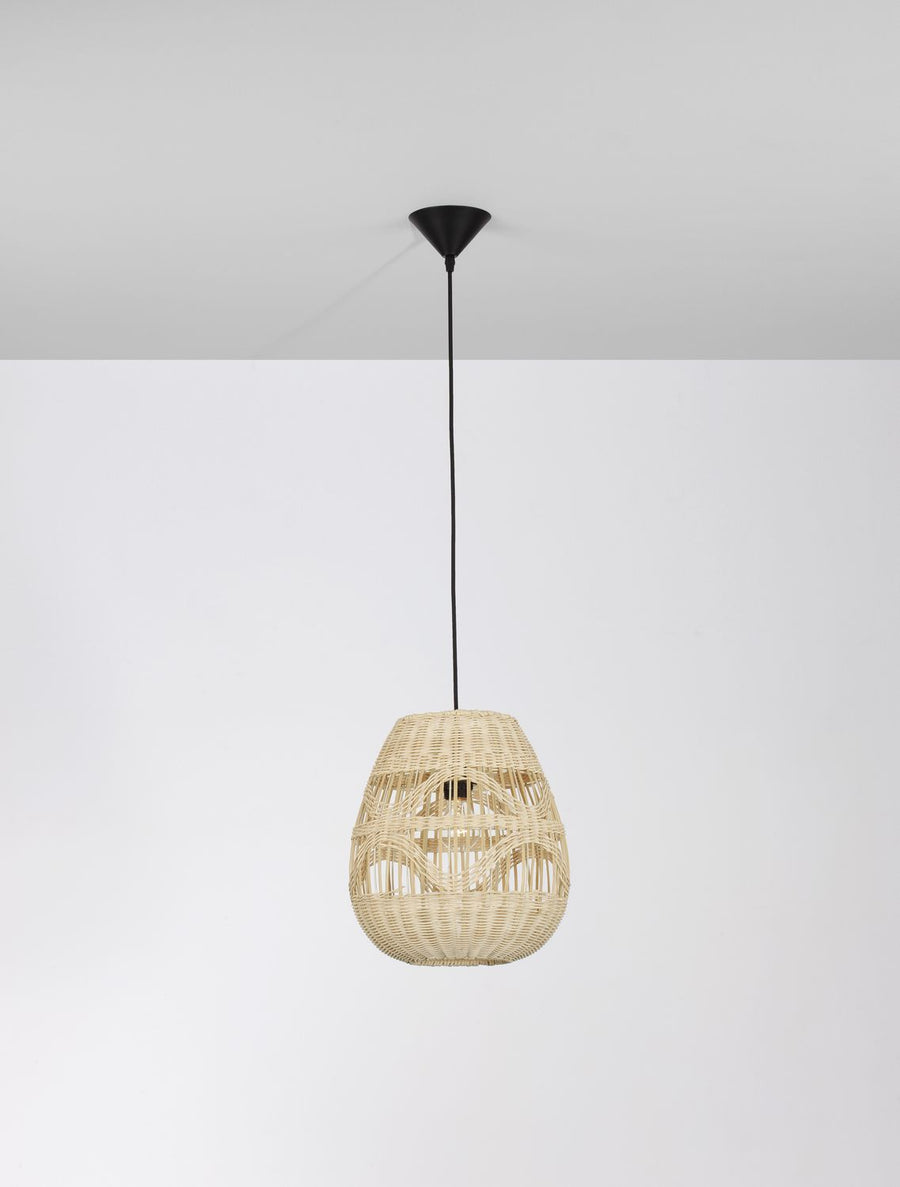 Suspension Marlo beige, rotin, H 185 cm (9586501)
